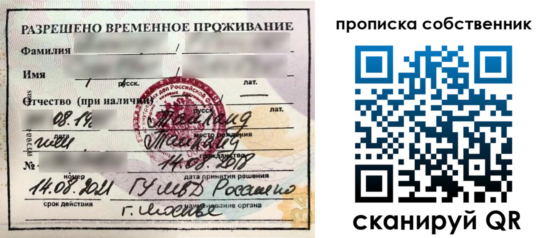 прописка штамп в Лузе
